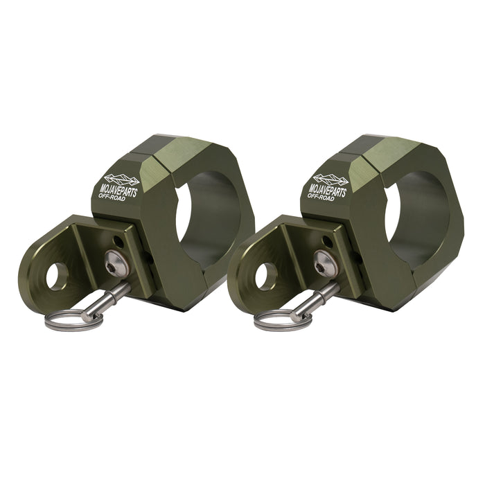 AIRFORCE WHIP MOUNT FOR CAN-AM, Polaris, Yamaha, Honda, Kawasaki, CF Moto, Artic-Cat, Go Cart, Hinsun Strike, and Segway 1.750" ROLL CAGE MILITARY GREEN (PAIR)